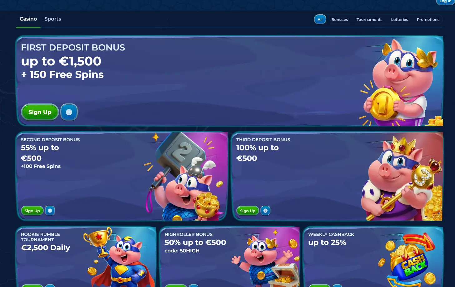 God of Coins welcome bonus and promotions page